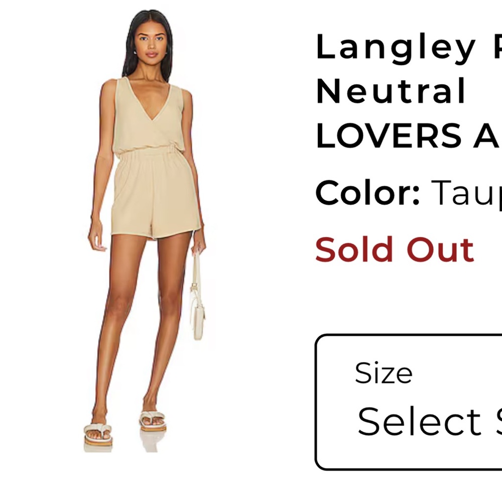 Langley Romper in Taupe Neutral